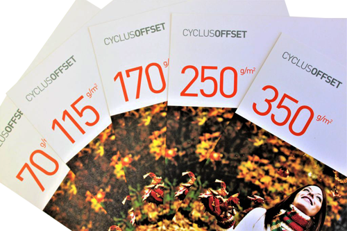 Impressions sur différents volumes de papiers recyclés