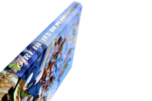 Livre pour enfants à couverture rigide avec marquage à chaud doré sur le dos du livre