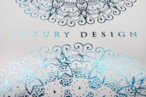 Marquage à chaud bleu brillant et luxueux