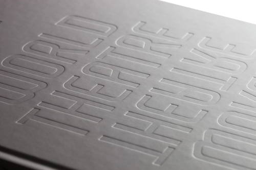 Gaufrage 3D Livre blanc à couverture rigide avec gaufrage 3D